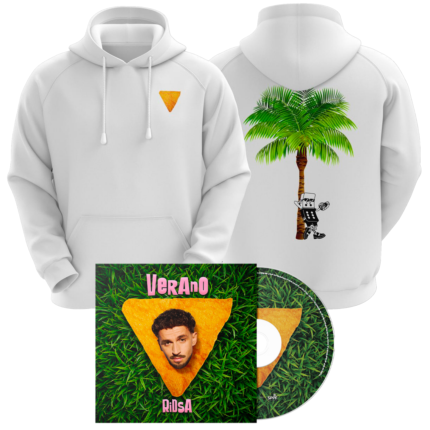 Hoodie blanc + CD