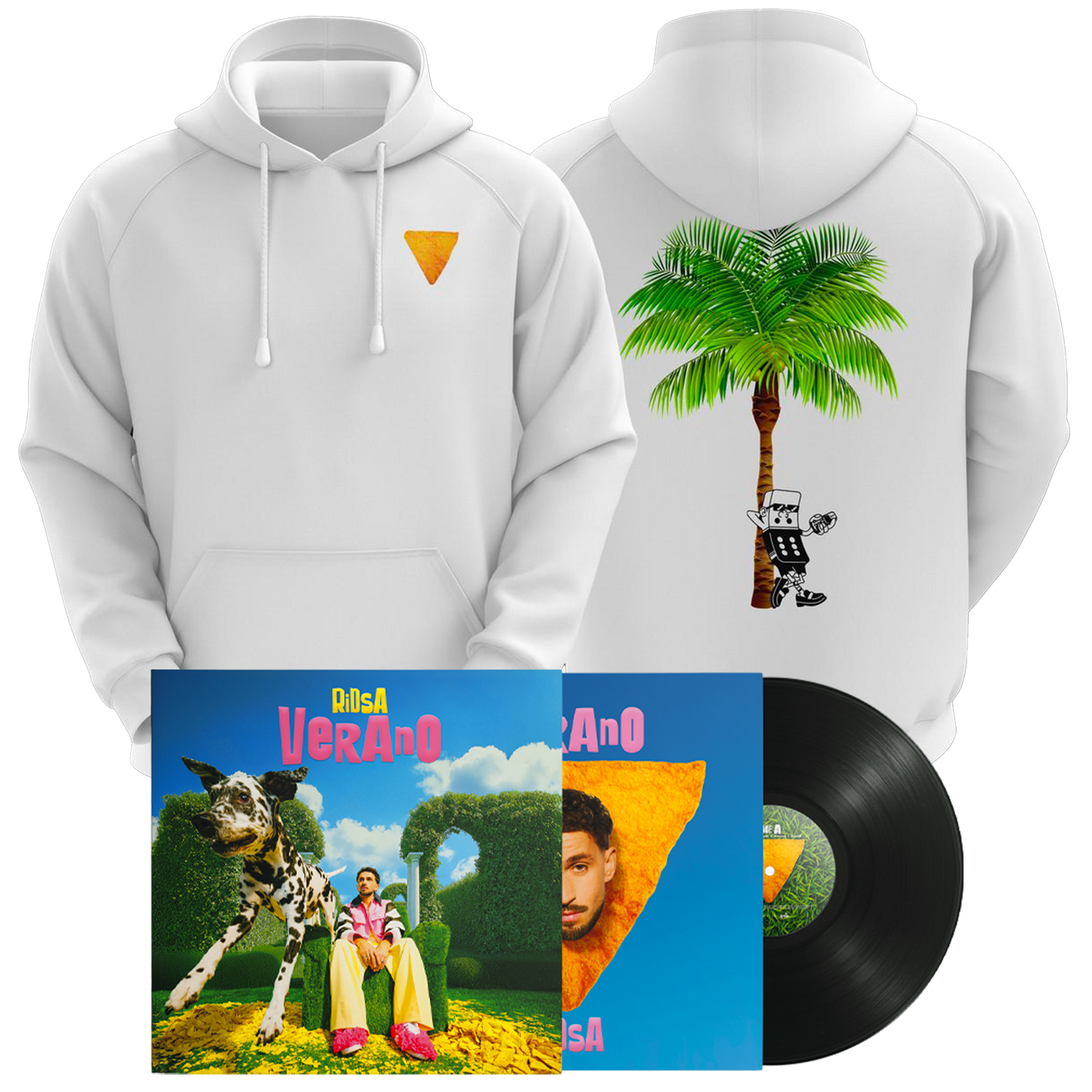 Hoodie blanc + Vinyle