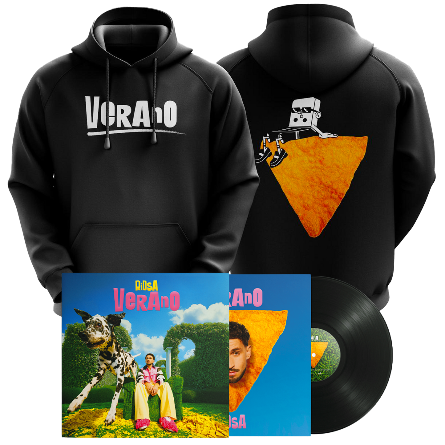Hoodie noir + Vinyle